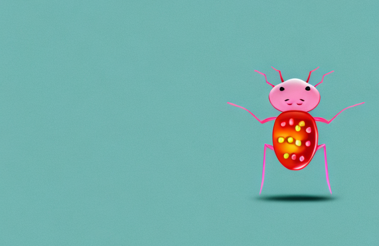An ant carrying a gummy bear